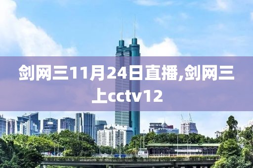 剑网三11月24日直播,剑网三上cctv12