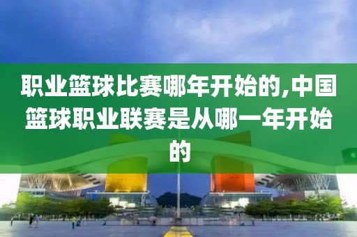 职业篮球比赛哪年开始的,中国篮球职业联赛是从哪一年开始的