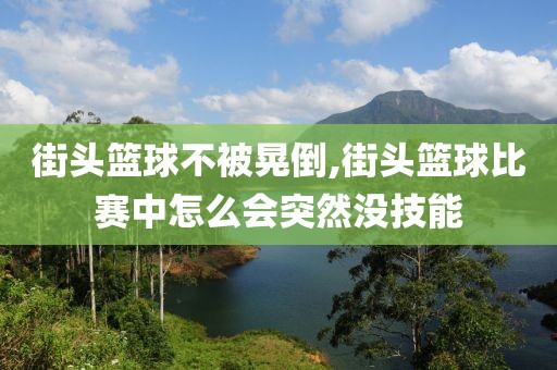 街头篮球不被晃倒,街头篮球比赛中怎么会突然没技能