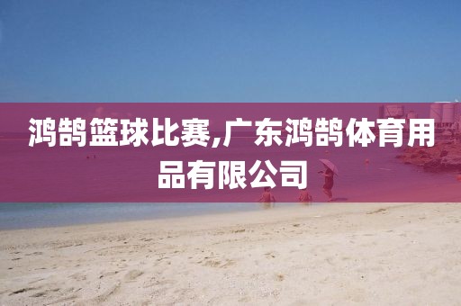 鸿鹄篮球比赛,广东鸿鹄体育用品有限公司