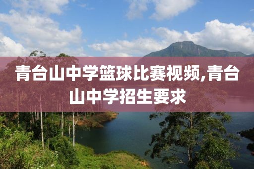 青台山中学篮球比赛视频,青台山中学招生要求