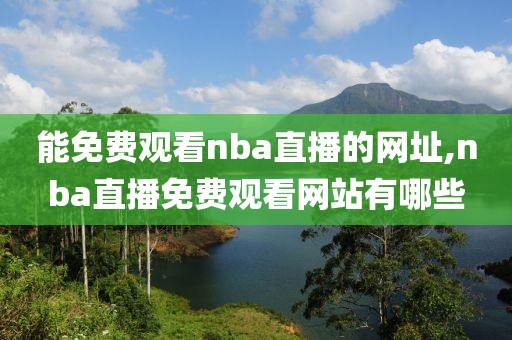能免费观看nba直播的网址,nba直播免费观看网站有哪些