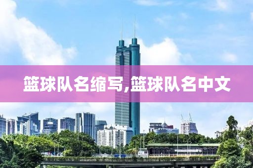 篮球队名缩写,篮球队名中文