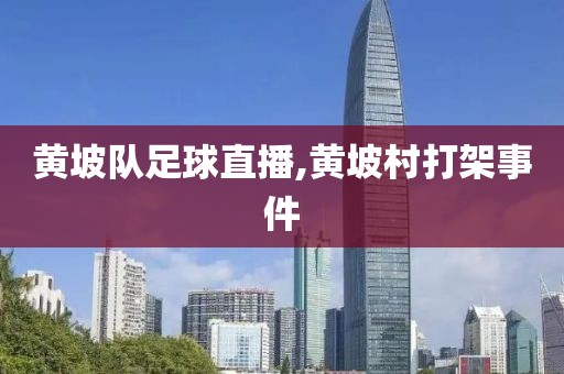 黄坡队足球直播,黄坡村打架事件