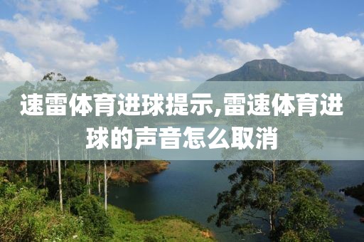 速雷体育进球提示,雷速体育进球的声音怎么取消