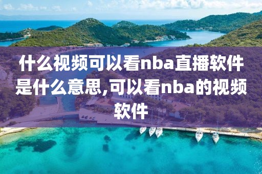 什么视频可以看nba直播软件是什么意思,可以看nba的视频软件