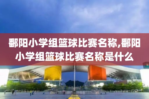 鄱阳小学组篮球比赛名称,鄱阳小学组篮球比赛名称是什么