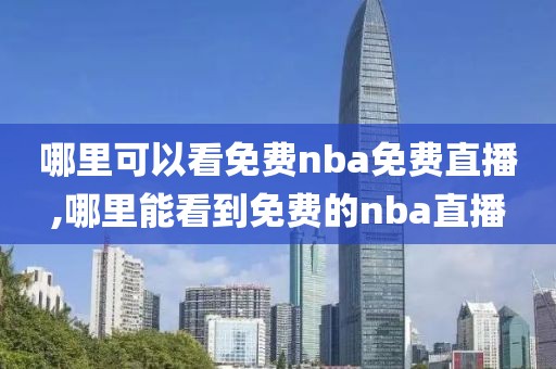 哪里可以看免费nba免费直播,哪里能看到免费的nba直播