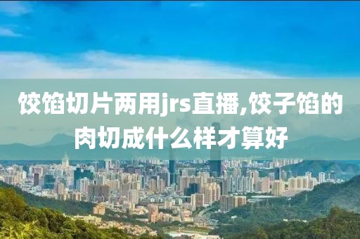 饺馅切片两用jrs直播,饺子馅的肉切成什么样才算好