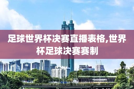 足球世界杯决赛直播表格,世界杯足球决赛赛制