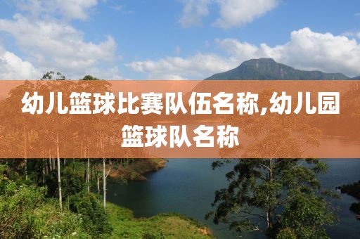 幼儿篮球比赛队伍名称,幼儿园篮球队名称