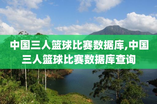 中国三人篮球比赛数据库,中国三人篮球比赛数据库查询