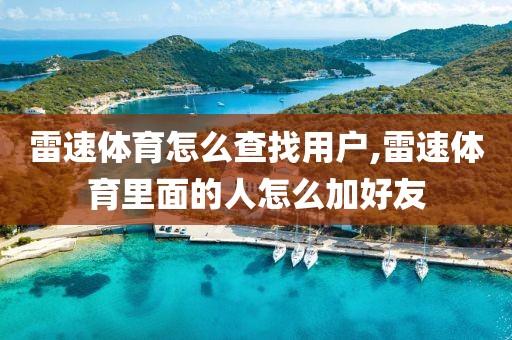 雷速体育怎么查找用户,雷速体育里面的人怎么加好友