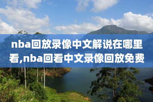 nba回放录像中文解说在哪里看,nba回看中文录像回放免费