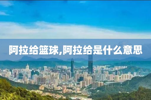 阿拉给篮球,阿拉给是什么意思