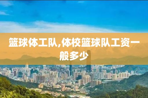 篮球体工队,体校篮球队工资一般多少