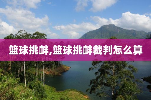 篮球挑衅,篮球挑衅裁判怎么算