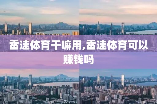 雷速体育干嘛用,雷速体育可以赚钱吗