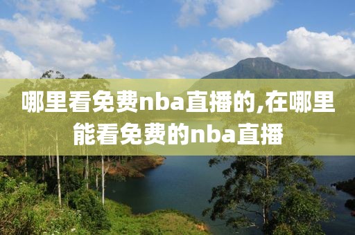 哪里看免费nba直播的,在哪里能看免费的nba直播