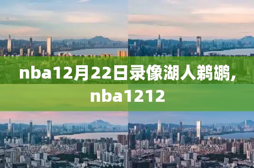 nba12月22日录像湖人鹈鹕,nba1212