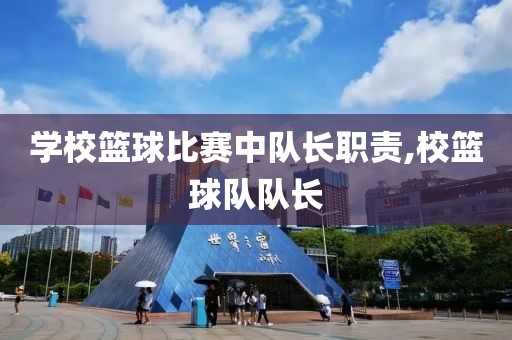 学校篮球比赛中队长职责,校篮球队队长