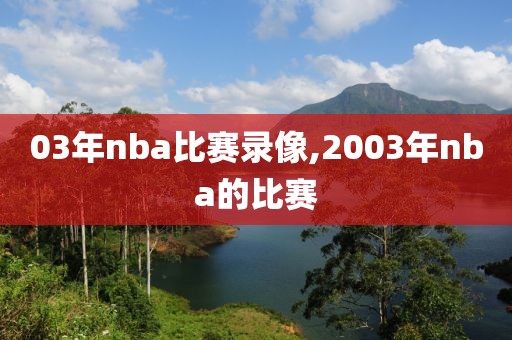 03年nba比赛录像,2003年nba的比赛